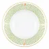 Art Deco Green Rim Soup 8.5 in D