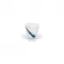 Ocean Sea Shell Beaker With Saucer Diam 3.3" High 3.7" 6.1Oz Diam 5.1" High 1.2"
