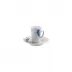 Ocean Sea High Horse Coffee Cup With Saucer Diam 2.7" High 3.3" 5.4Oz Diam 6.3" High 0.8"