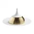 Polite Gold Cloche, Large Round 7.2" H 6.3" (Special Order)