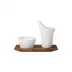 Pulse Dinneware Set Of 2 Breakfast/Antipasti Dishes On Tray L9.1" W4.3" High 6.5"