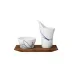 Granat Set Of 2 Breakfast Dishes On Tray L9.1" W4.3" H 6.5" (Special Order)
