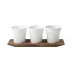 Velvet Set Of 3 Candleholders On Tray L11.8 In W3.5 In H 3.7 In (Special Order)