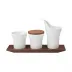 Pulse Dinneware Set Of 3 Breakfast/Antipasti Dishes On Tray L11.8" W3.5" High 6.5"