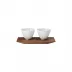 Velvet Set Of 2 Amuse Bouche Dishes On Tray L8.3 In W3.5 In H 2.8 In (Special Order)