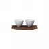 Soda Set Of 2 Amuse-Bouche Dishes On Tray L8.3" W3.5" H 2.8" (Special Order)