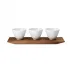 Pulse Dinneware Set Of 3 Amuse Bouche Dishes On Tray L11.8" W3.5" High 2.8"