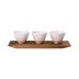 Soda Red Set Of 3 Amuse-Bouche Dishes On Tray L11.8" W3.5" H 2.8" (Special Order)