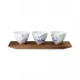 Granat Set Of 3 Amuse-Bouche Dishes On Tray L11.8" W3.5" H 2.8" (Special Order)