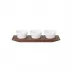 Velvet Set Of 3 Salt/Spices Dishes On Tray L10.2 In W3.1 In H 1.8 In (Special Order)