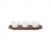 Velvet Set Of 3 Salt/Spices Dishes On Tray L10.2" W3.1" High 1.8" (Special Order)