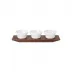 Pulse Dinneware Set Of 3 Salt/Spices Dishes On Tray L10.2" W3.1" High 1.8"