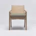 Delray Arm Chair White Ceruse/Fawn