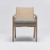 Delray Arm Chair White Ceruse/Jade