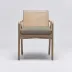 Delray Arm Chair White Ceruse/Sisal