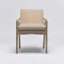 Delray Arm Chair White Ceruse/Natural Cream