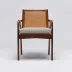 Delray Arm Chair Chestnut/Natural Cream