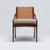 Delray Side Chair Chestnut/Natural Cream