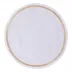 Himalaya 16" Round Placemat - White Linen/Gold Embroidery