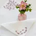 Ikebana 16" x 20" Rect Placemat - White Linen/Blue Embroidery