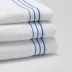 Tricot White/Light Blue 16" x 24" Guest Towel