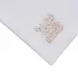 Masai 19" Square Napkin - White Linen/Beige Embroidery