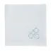 Carol 19" Square Napkin - White Linen/Aqua Green Embroidery