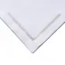 Himalaya 19" Square Napkin - White Linen/Silver Embroidery