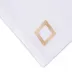 Iceberg 19" Square Napkin - White Linen/Beige Embroidery