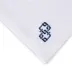 J Dream 19" Square Napkin - White Linen/Blue Embroidery