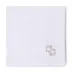 J Dream 19" Square Napkin - White Linen/Silver Embroidery