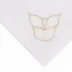Pacific 19" Square Napkin - White Linen/Beige Embroidery