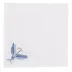 Plumes 19" Square Napkin - White Linen/Light Blue Embroidery