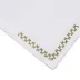 Smock 19" Square Napkin - White Linen/Olive Embroidery