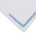 Smock 19" Square Napkin - White Linen/Light Blue Embroidery