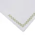 Smock 19" Square Napkin - White Linen/Green Embroidery
