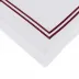 Navajo 16" x 20" Rect Placemat - White Linen/Bordeaux Embroidery