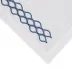 Pacific 16" x 20" Rect Placemat - White Linen/Blue Embroidery