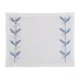 Plumes 16" x 20" Rect Placemat - White Linen/Light Blue Embroidery