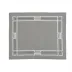 Tibet 16" x 20" Rect Placemat - Grey Linen/Grey Embroidery