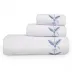 Plumes White/Light Blue 12" x 16" Face Towel