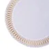 Bali 16" Round Placemat - White Linen/Beige Embroidery