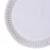 Bali 16" Round Placemat - White Linen/Silver Embroidery