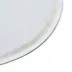 Himalaya 16" Round Placemat - White Linen/Silver Embroidery