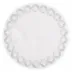 Madama 16" Round Placemat - White Linen/Light Blue Embroidery