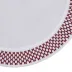 Smock 16" Round Placemat - White Linen/Bordeaux Embroidery