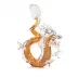 Glass Dragon Amber Sculpture Large