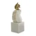 Brass Squirrel and Quartz Sculpture on Marble Large