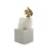 Brass Squirrel and Quartz Sculpture on Marble Small