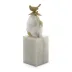 Brass Bird and Quartz Sculpture on Marble Large